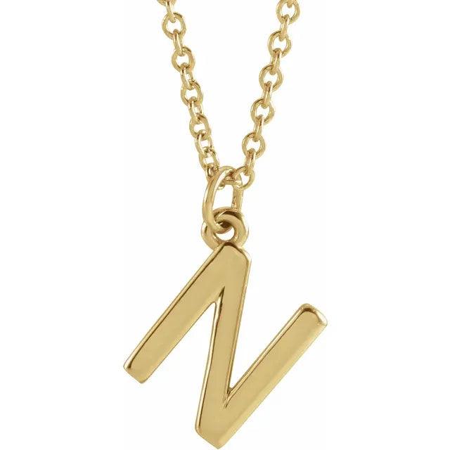 Gold Letter Necklace - Nashelle