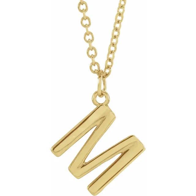 Gold Letter Necklace - Nashelle
