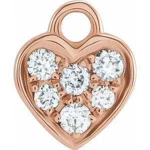 Diamond Heart Charm - Nashelle
