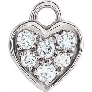 Diamond Heart Charm - Nashelle