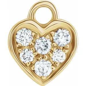 Diamond Heart Charm - Nashelle