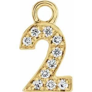 Diamond Number Charm - Nashelle