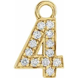 Diamond Number Charm - Nashelle