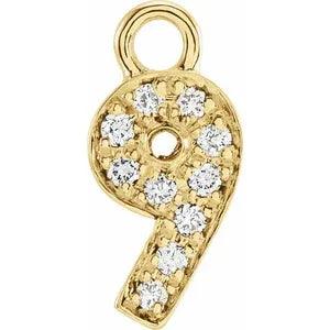 Diamond Number Charm - Nashelle