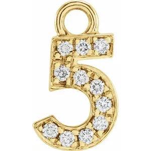 Diamond Number Charm - Nashelle