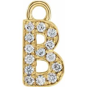 Diamond Letter Charm - Nashelle