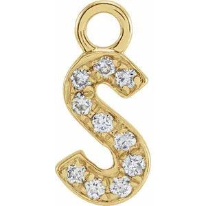 Diamond Letter Charm - Nashelle
