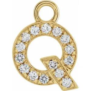 Diamond Letter Charm - Nashelle