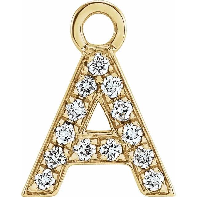 Diamond Letter Charm - Nashelle