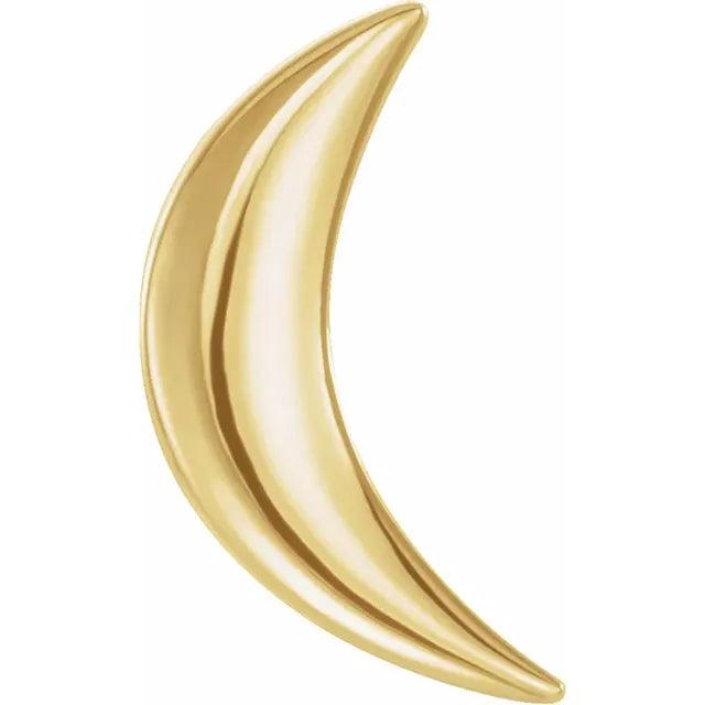 Gold Crescent Moon Studs - Nashelle