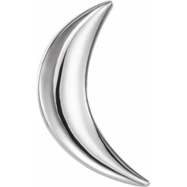 Gold Crescent Moon Studs - Nashelle