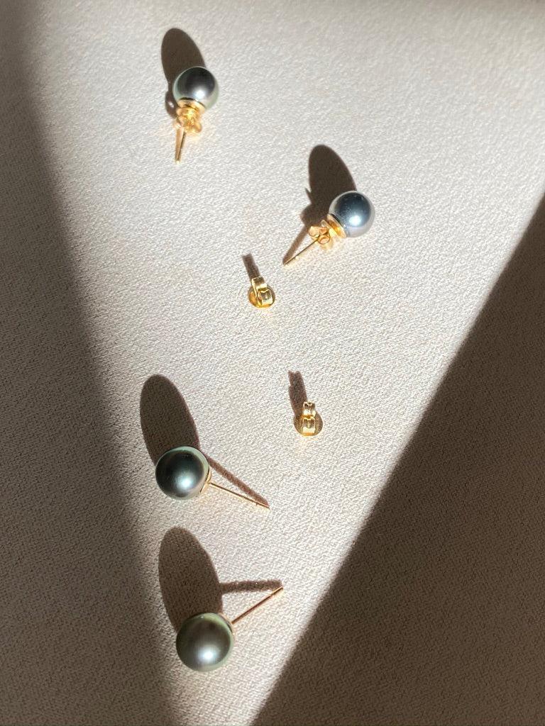 Classic Tahitian Pearl Studs - Nashelle