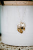 gold boho fern necklace
