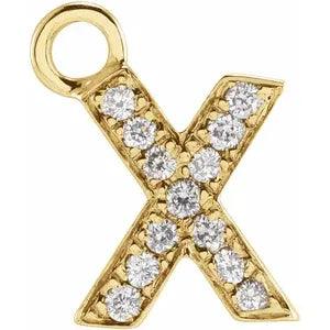 Diamond Letter Charm - Nashelle