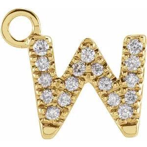 Diamond Letter Charm - Nashelle