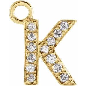 Diamond Letter Charm - Nashelle