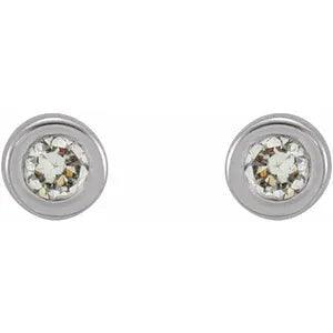 Diamond Bezel Studs - Nashelle