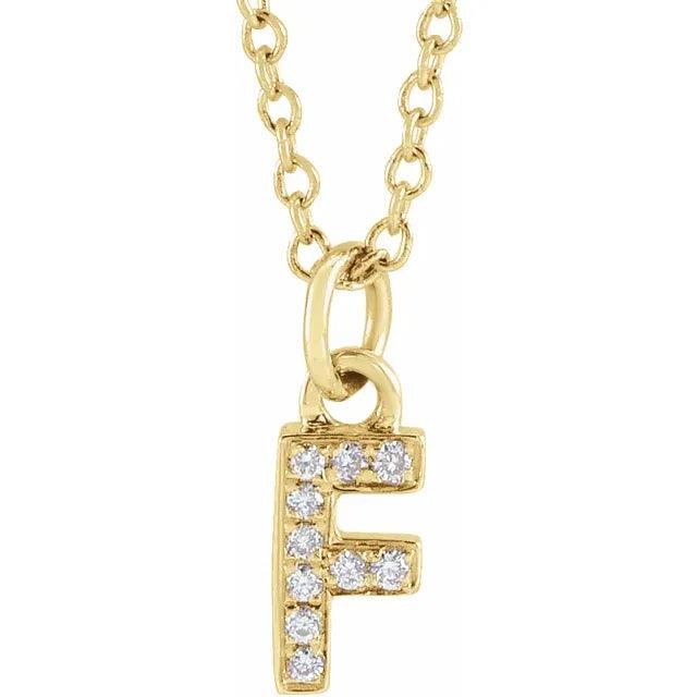 Diamond Letter Necklace - Nashelle