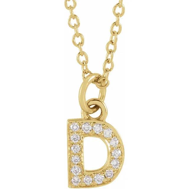 Diamond Letter Necklace - Nashelle