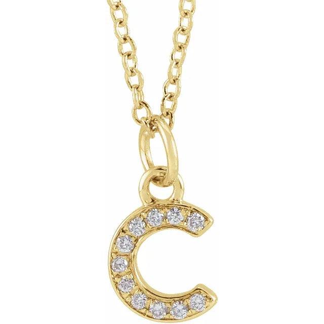 Diamond Letter Necklace - Nashelle