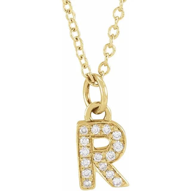 Diamond Letter Necklace - Nashelle