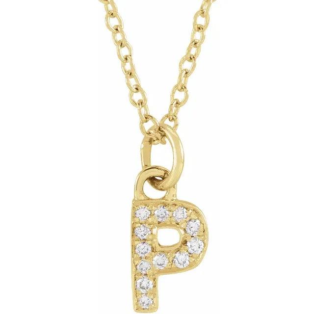 Diamond Letter Necklace - Nashelle