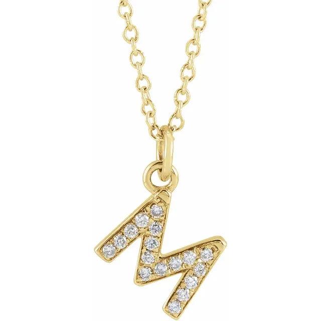 Diamond Letter Necklace - Nashelle