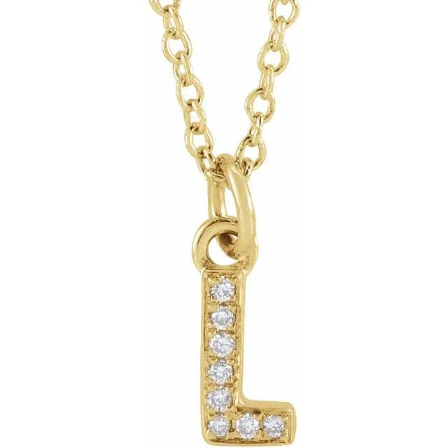 Diamond Letter Necklace - Nashelle