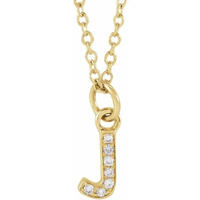 Diamond Letter Necklace - Nashelle