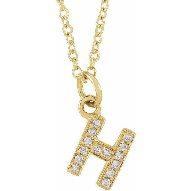 Diamond Letter Necklace - Nashelle