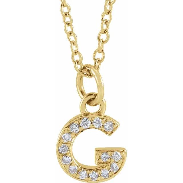Diamond Letter Necklace - Nashelle