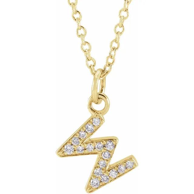 Diamond Letter Necklace - Nashelle
