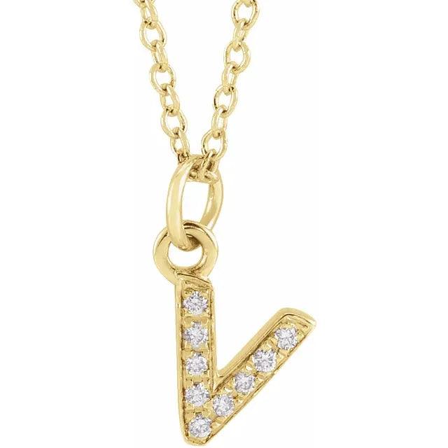 Diamond Letter Necklace - Nashelle