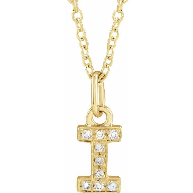 Diamond Letter Necklace - Nashelle