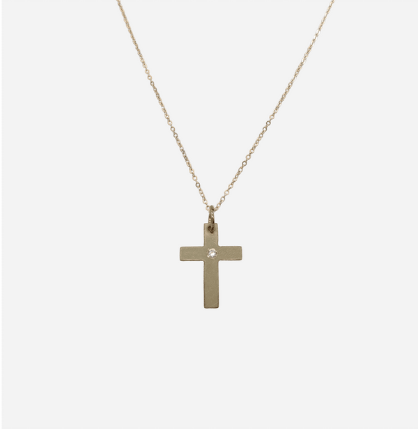 Diamond Cross Necklace by nashelle