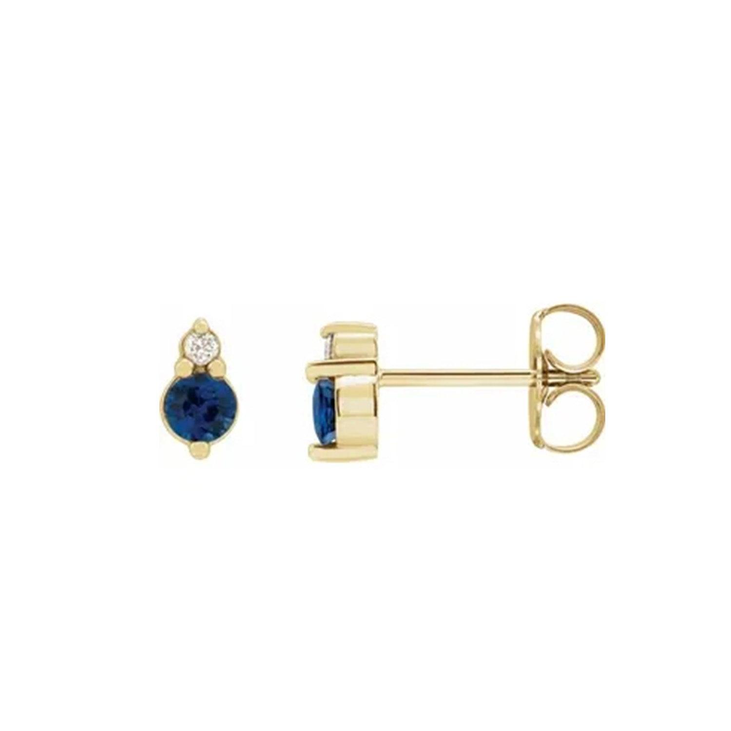 Diamond & Sapphire Studs - Nashelle