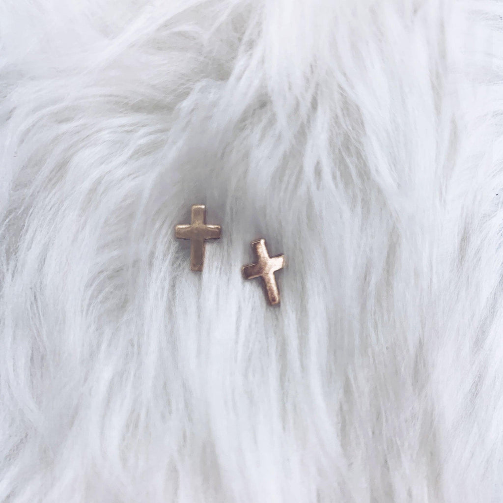 Cross Stud Earrings - Nashelle