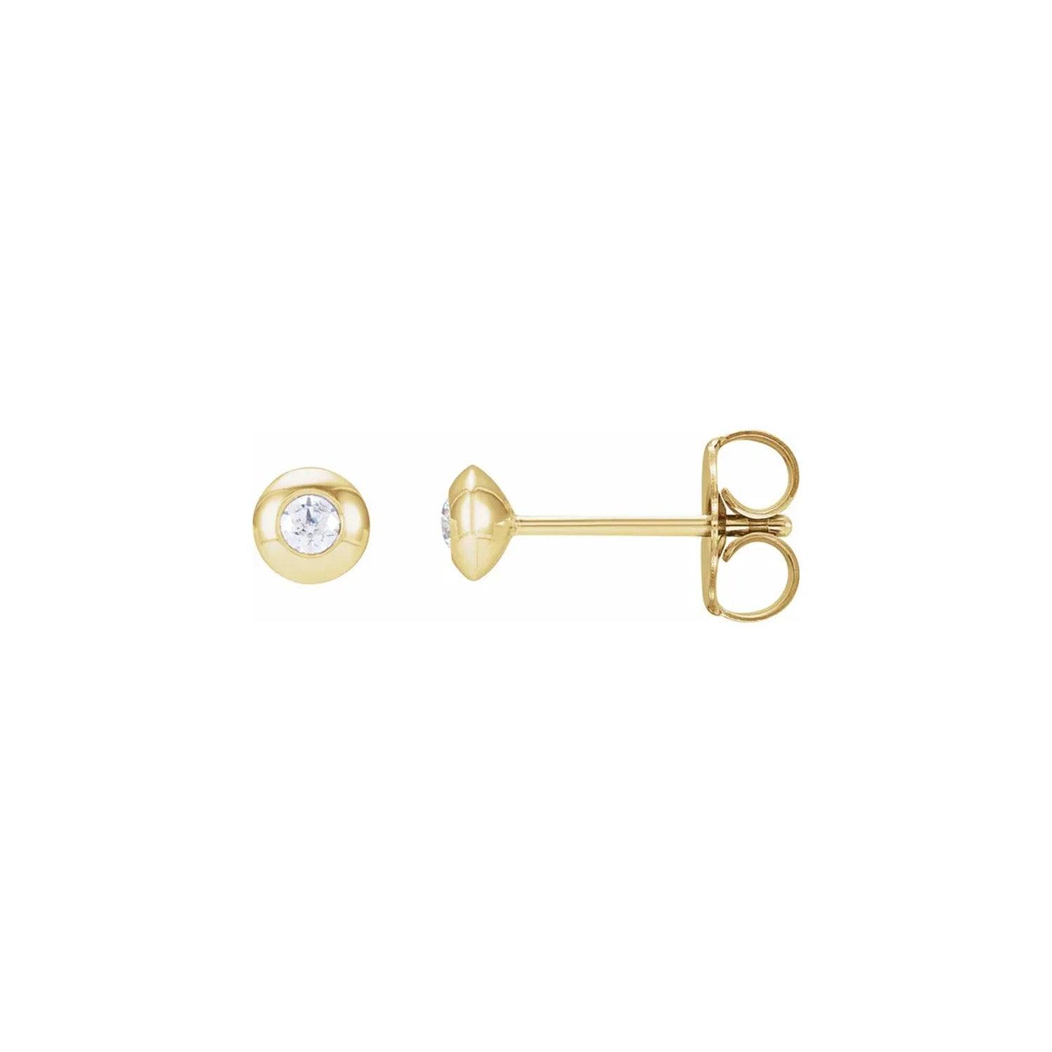 Domed Diamond Studs - Nashelle