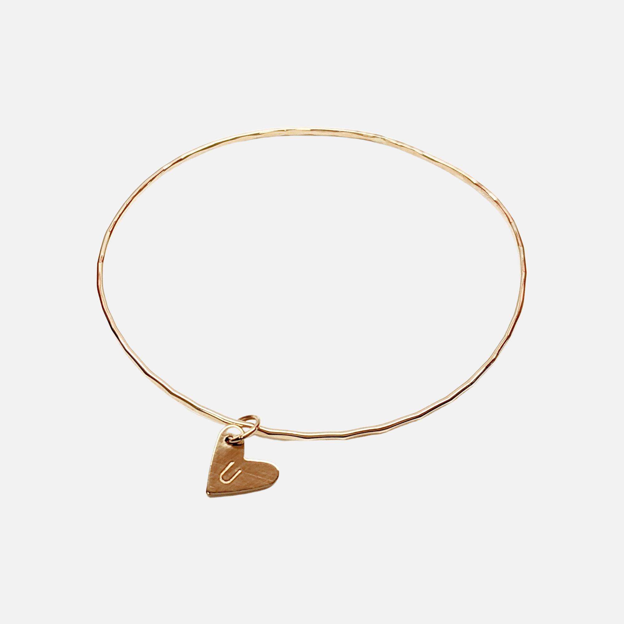 Heart Charm Bangle - Nashelle