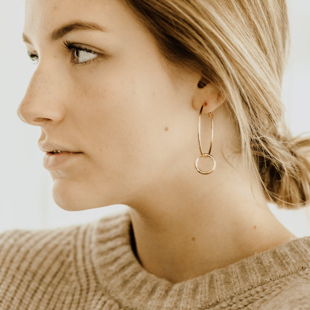 HARLOW Classic Hoop Drop Earrings - Nashelle