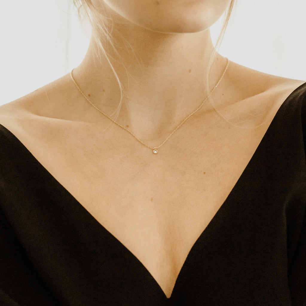 HARLOW Diamond Pendant Necklace - Nashelle