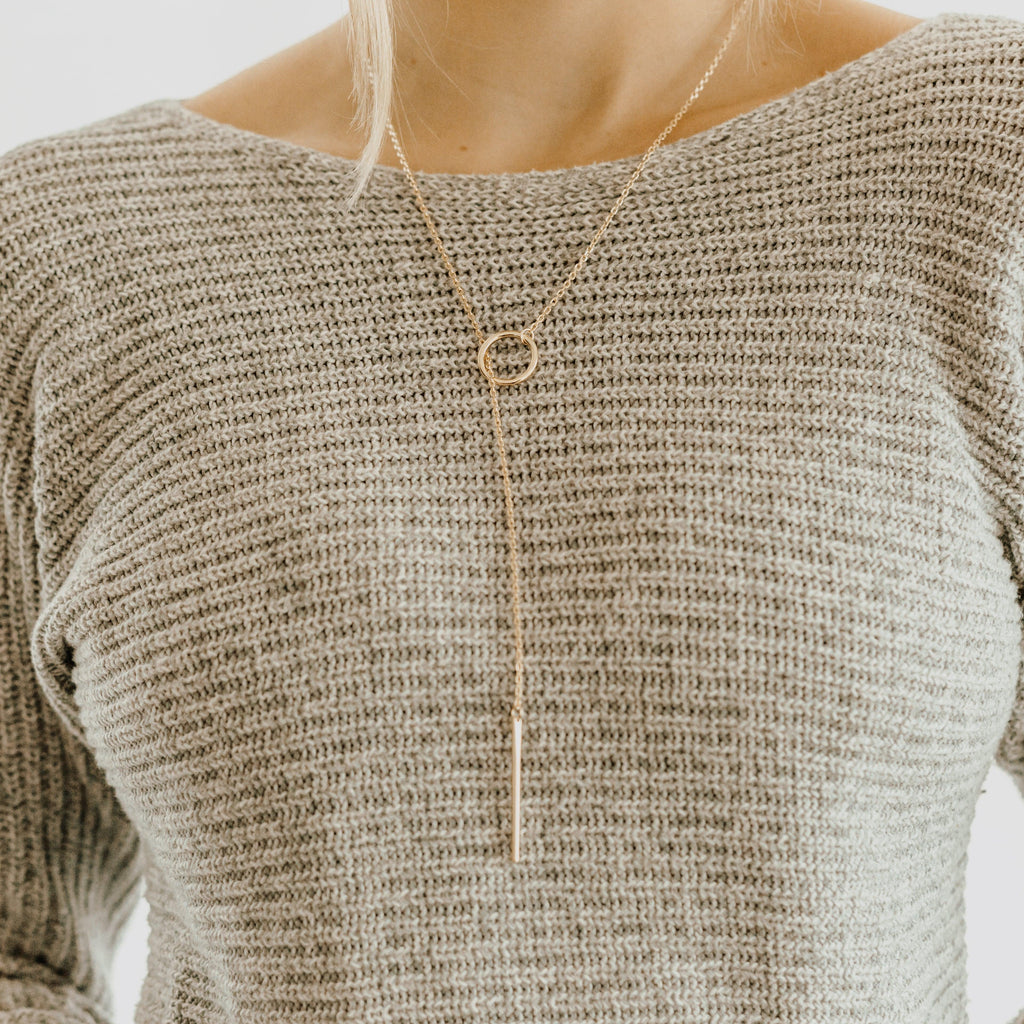 HARLOW Heather Lariat Necklace - Nashelle