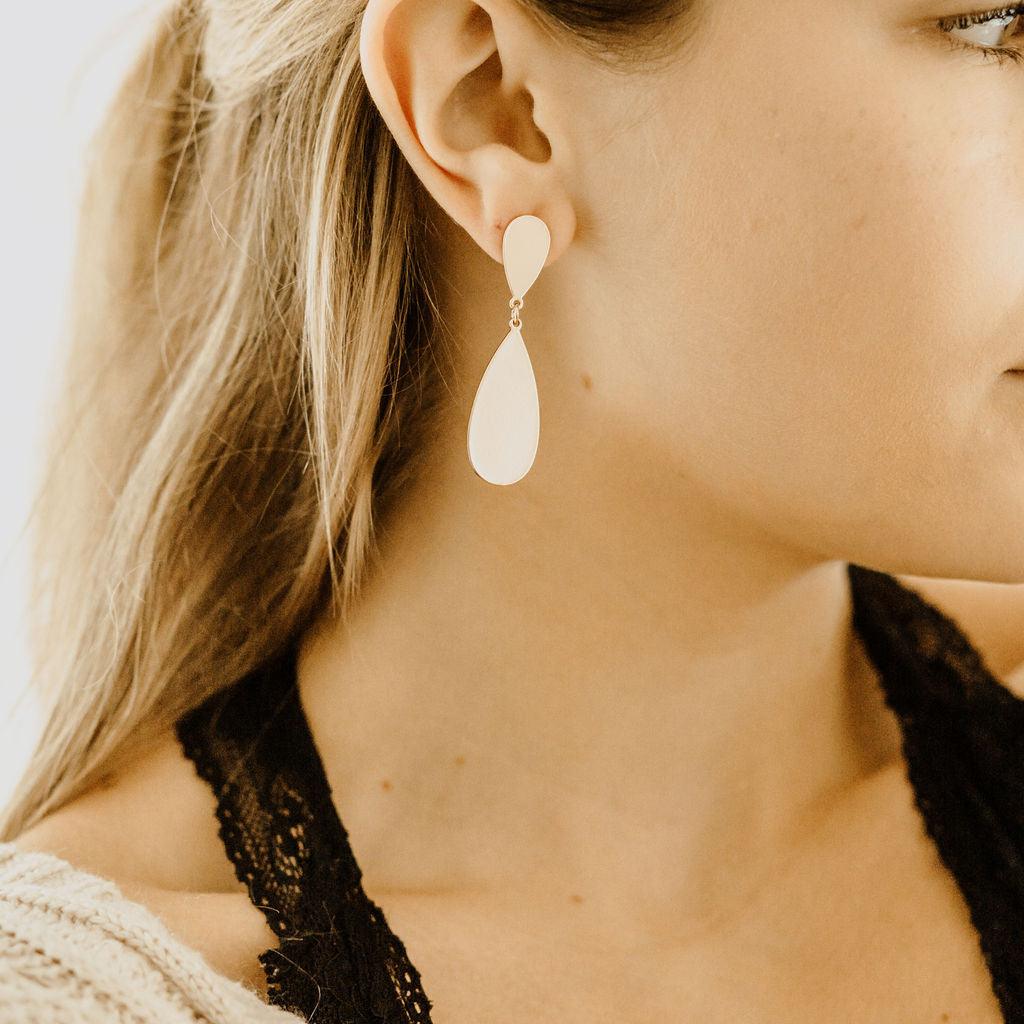 HARLOW Teardrop Post Earrings - Nashelle