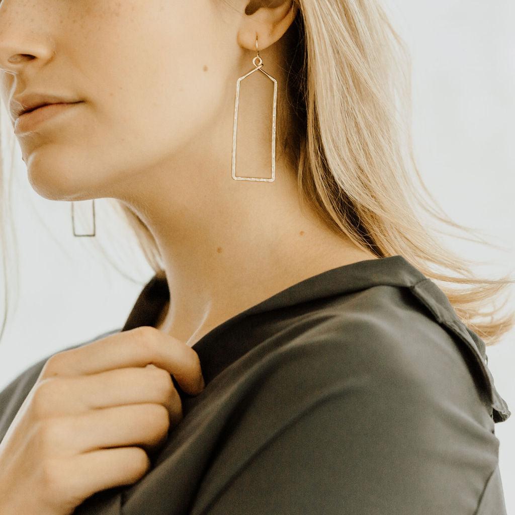 HARLOW Rectangle Drop Earrings - Nashelle