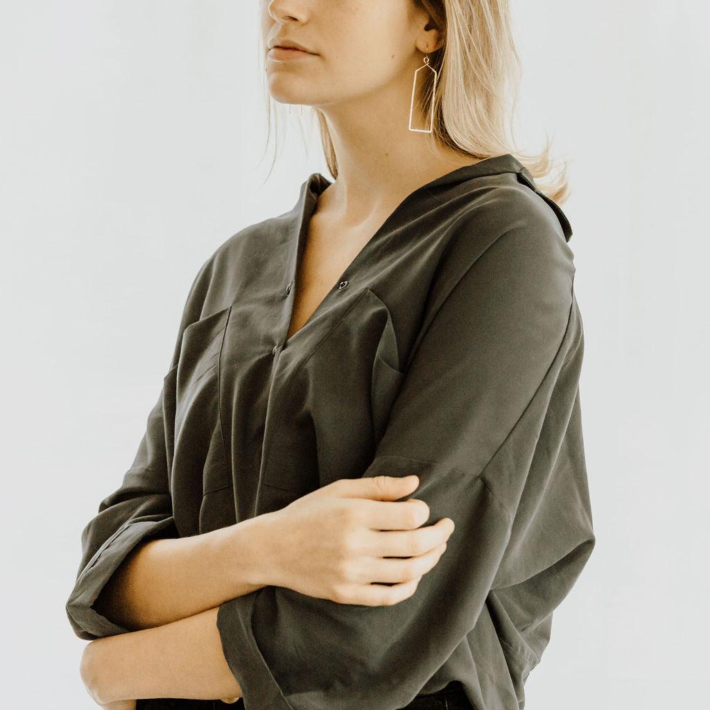 HARLOW Rectangle Drop Earrings - Nashelle