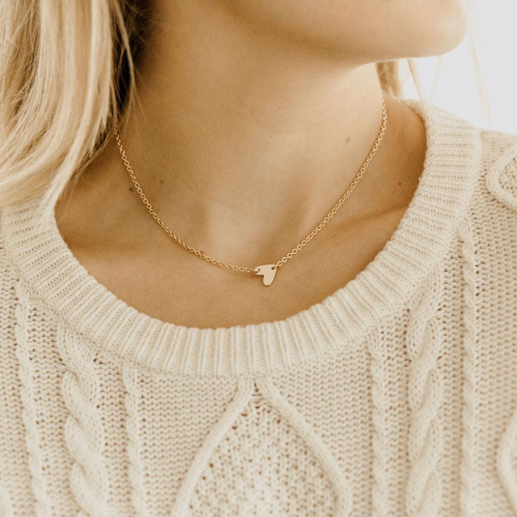 HARLOW Side Heart Choker Necklace - Nashelle