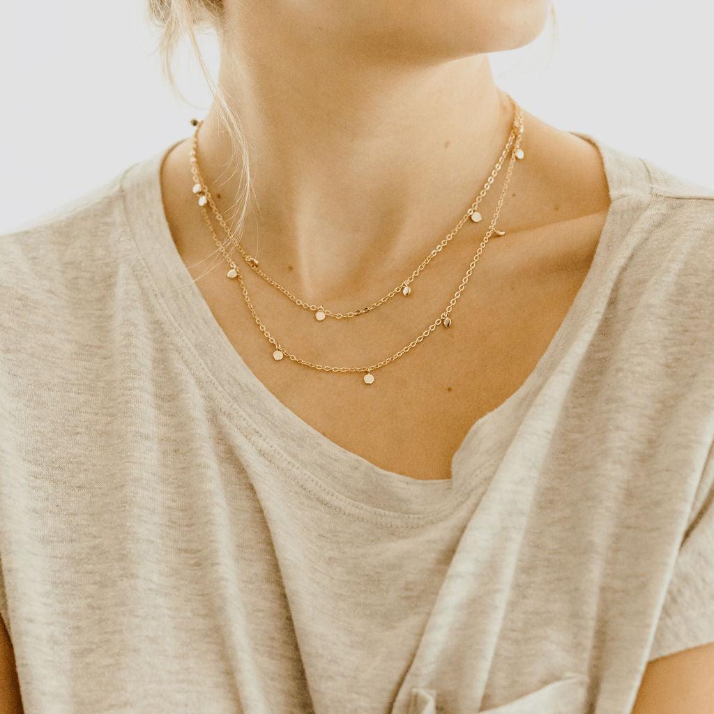 HARLOW Layered Shimmer Necklace - Nashelle