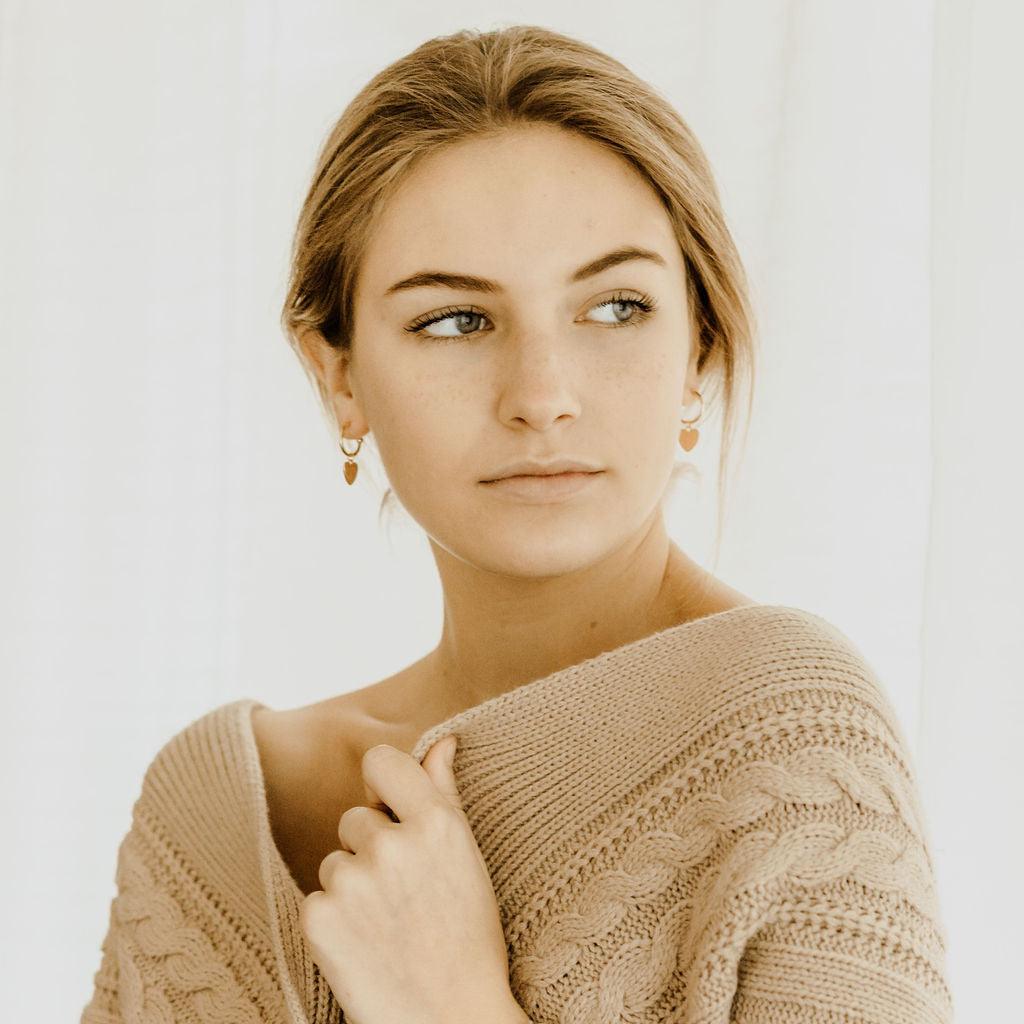 HARLOW Drop Heart Earrings - Nashelle