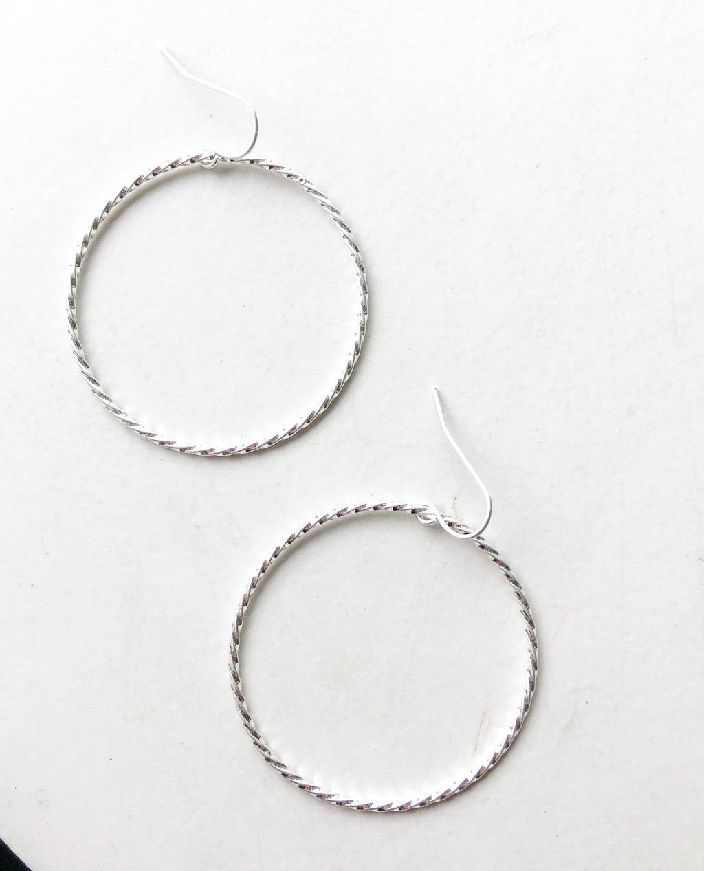 HARLOW Large Braid Hoop Earrings - Nashelle