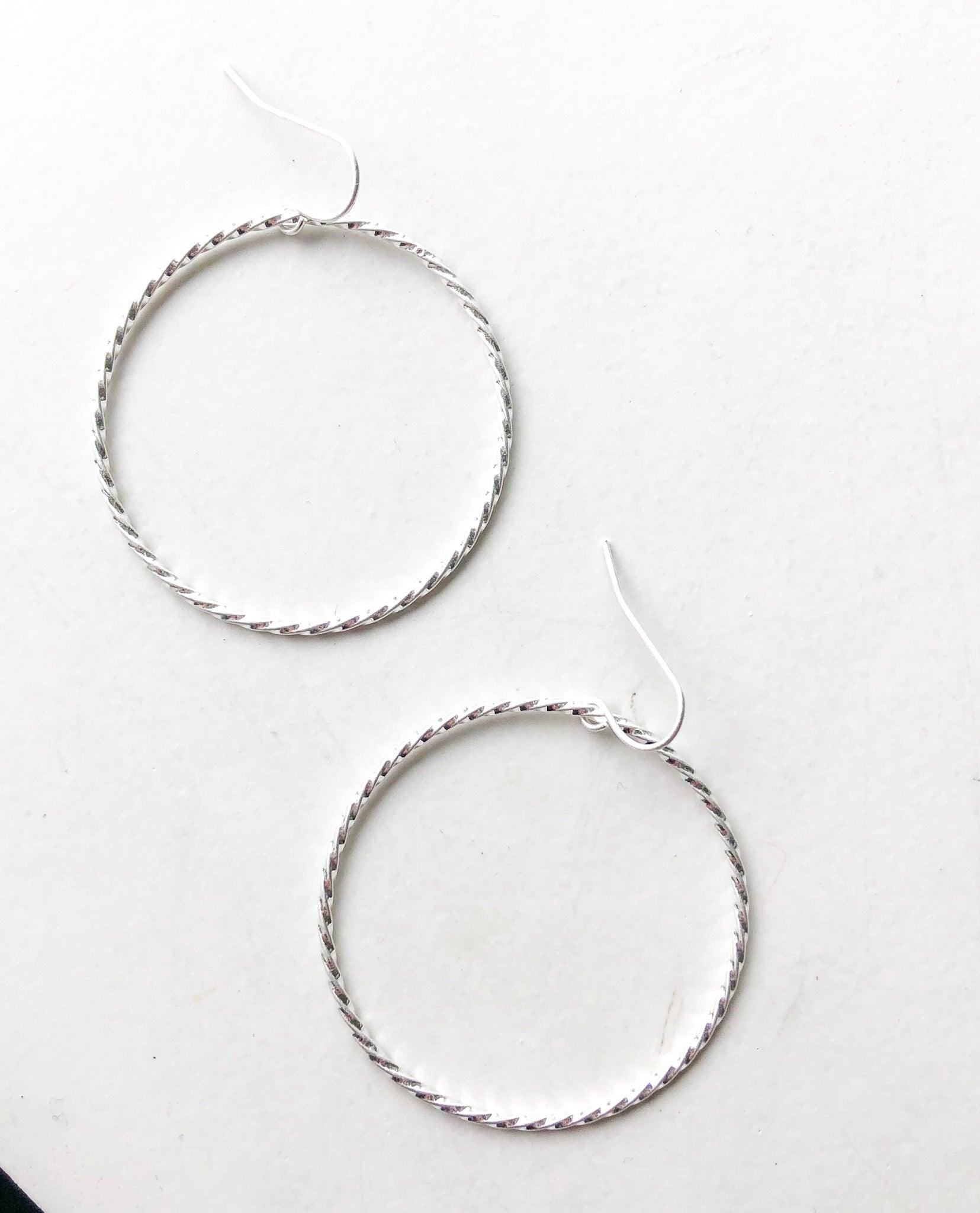 HARLOW Large Braid Hoop Earrings - Nashelle